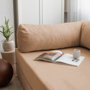 Atelier Del Sofa Nook Sofá-Cama de 3 Plazas en Terciopelo Marrón